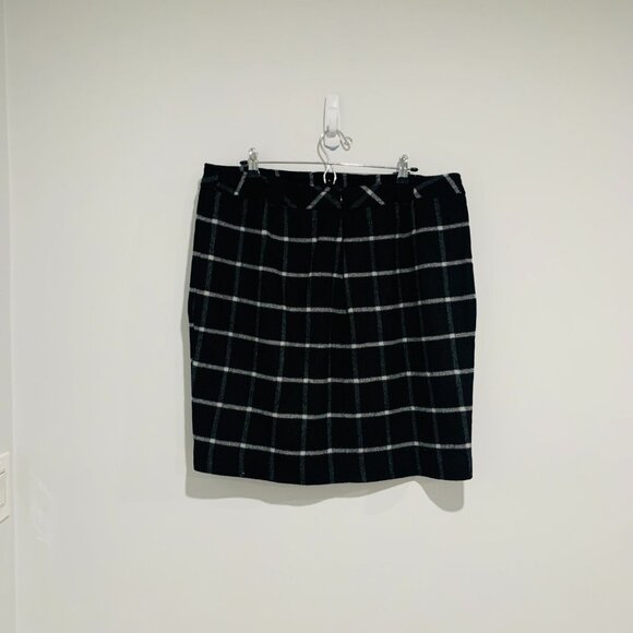 Talbots Women Black Checkered Skirt Size 20 - Picture 4 of 7